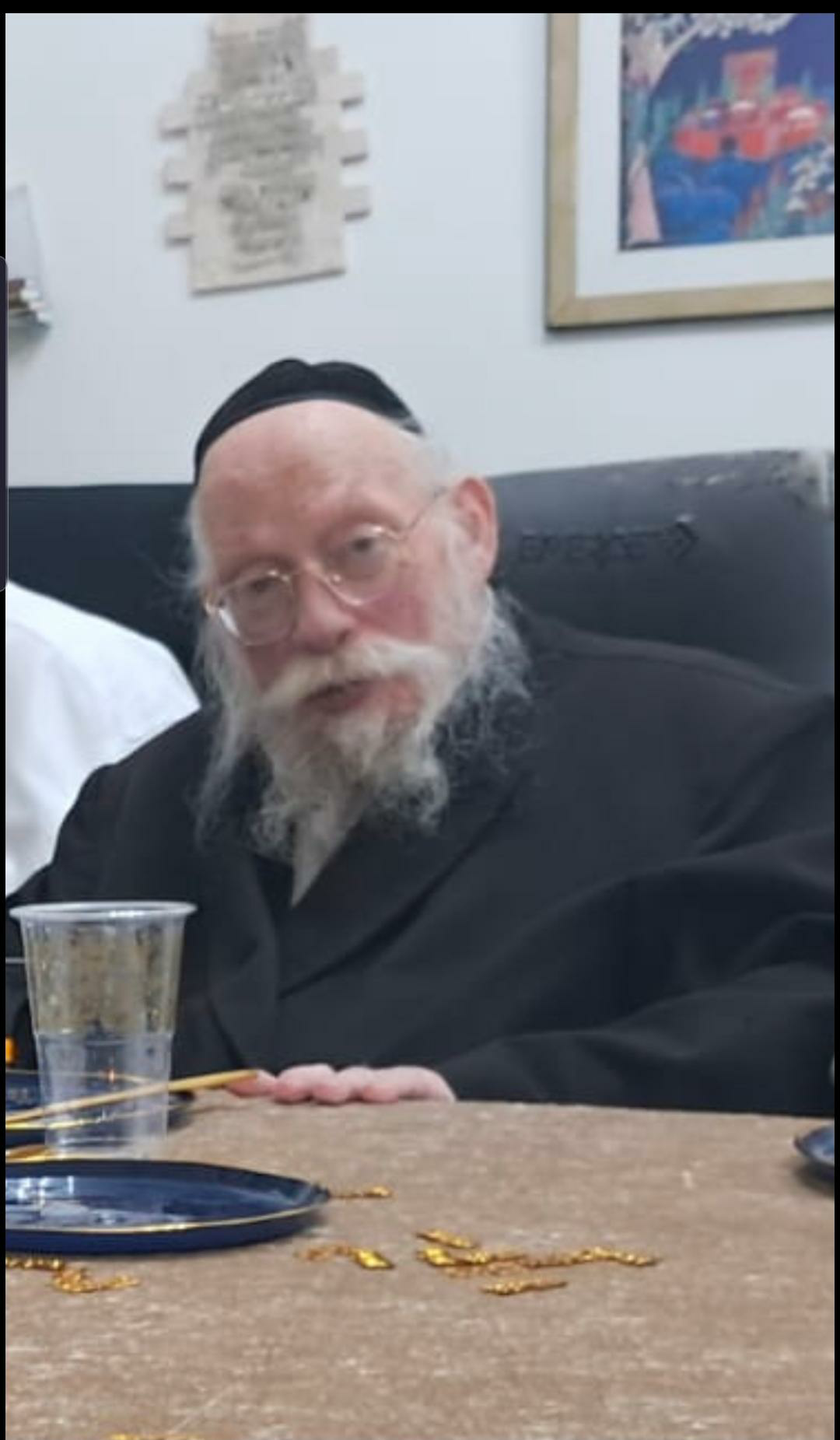 אבל בצפת: גבאי בית המדרש קרלין סטולין הרה"ח רבי אברהם אפרים מאנטאל ז"ל — צילום: ניהול