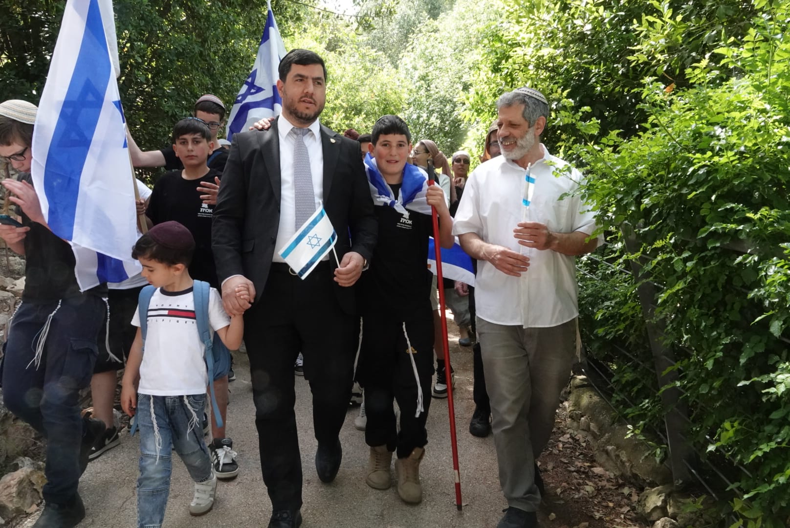 צפת נצבעה בכחול-לבן — צילום: ניהול